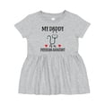 thumbnail image 1 of Inktastic Physician Assistant Daddy Baby Girls Baby Dress, 1 of 5