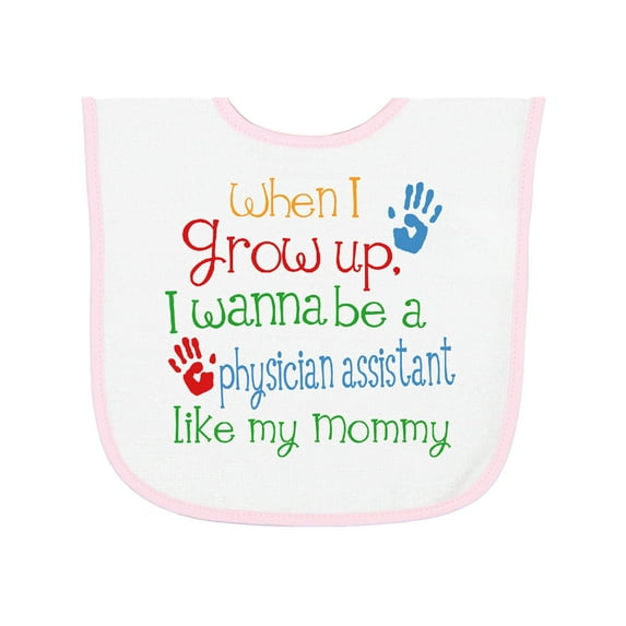 Inktastic Physician Assistant Like Mommy Baby Terry Cloth Bib