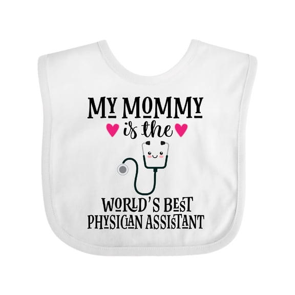Inktastic Physician Assistant Mommy Girls Baby Bib
