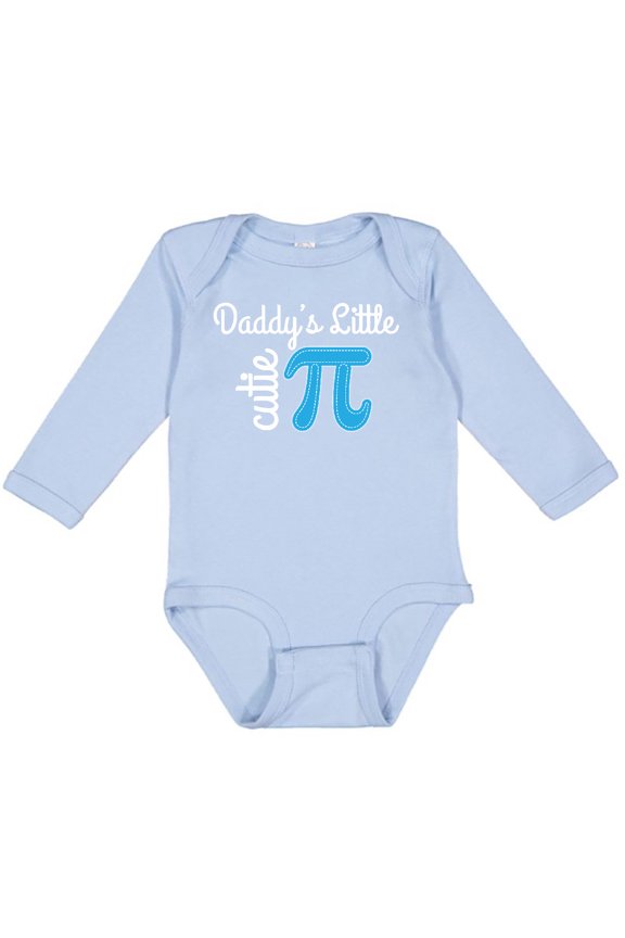 Pi Day Boys Cutie Pi Math Boys Long Sleeve Baby Bodysuit
