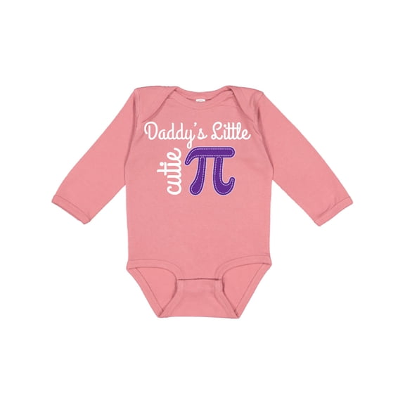 Inktastic Pi Day Daddys Little Cutie Pi Girls Long Sleeve Baby Bodysuit