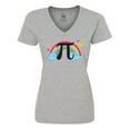 thumbnail image 1 of Inktastic Pi Day Math Party Rainbow Women's V-Neck T-Shirt, 1 of 5