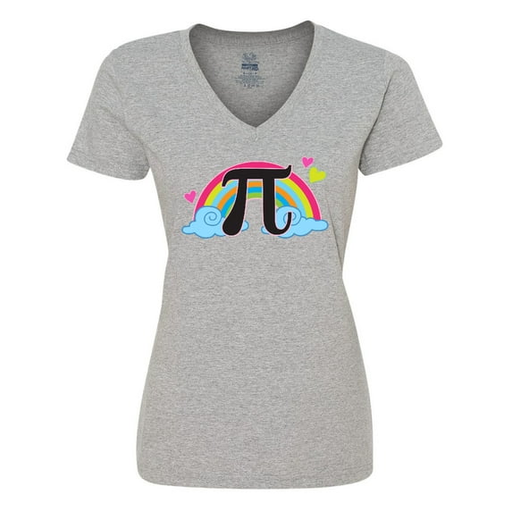 Inktastic Pi Day Math Party Rainbow Women's V-Neck T-Shirt
