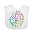 thumbnail image 1 of Inktastic Pi Day Pi Numerals in Rainbow Spiral Boys or Girls Baby Bib, 1 of 4