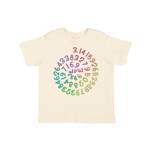 Inktastic Pi Day Pi Numerals in Rainbow Spiral Boys or Girls Toddler T-Shirt