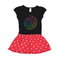 thumbnail image 1 of Inktastic Pi Day Pi Numerals in Rainbow Spiral Gift Toddler Girl Dress, 1 of 4