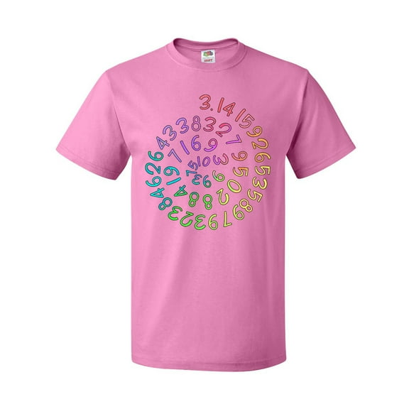 Inktastic Pi Day Pi Numerals in Rainbow Spiral T-Shirt