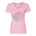 thumbnail image 1 of Inktastic Pi Day Pi Numerals in Rainbow Spiral Women's V-Neck T-Shirt, 1 of 5