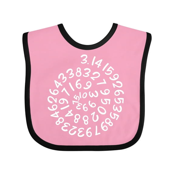 Inktastic Pi Day Pi Numerals in Spiral Boys or Girls Baby Bib