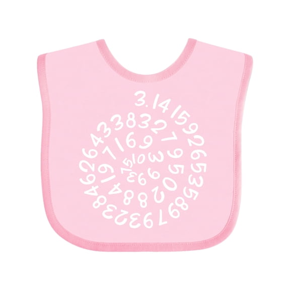 Inktastic Pi Day Pi Numerals in Spiral Boys or Girls Baby Bib