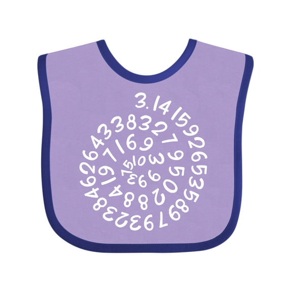 Inktastic Pi Day Pi Numerals in Spiral Boys or Girls Baby Bib
