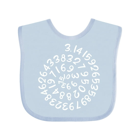 Inktastic Pi Day Pi Numerals in Spiral Boys or Girls Baby Bib