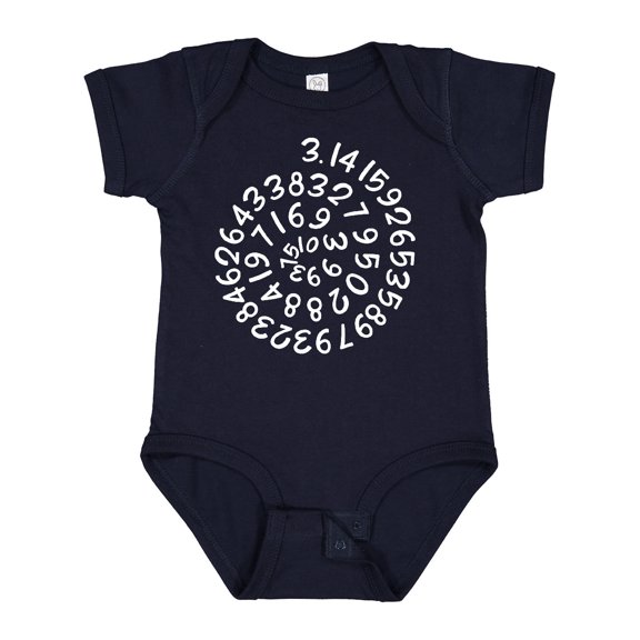 Inktastic Pi Day Pi Numerals in Spiral Boys or Girls Baby Bodysuit