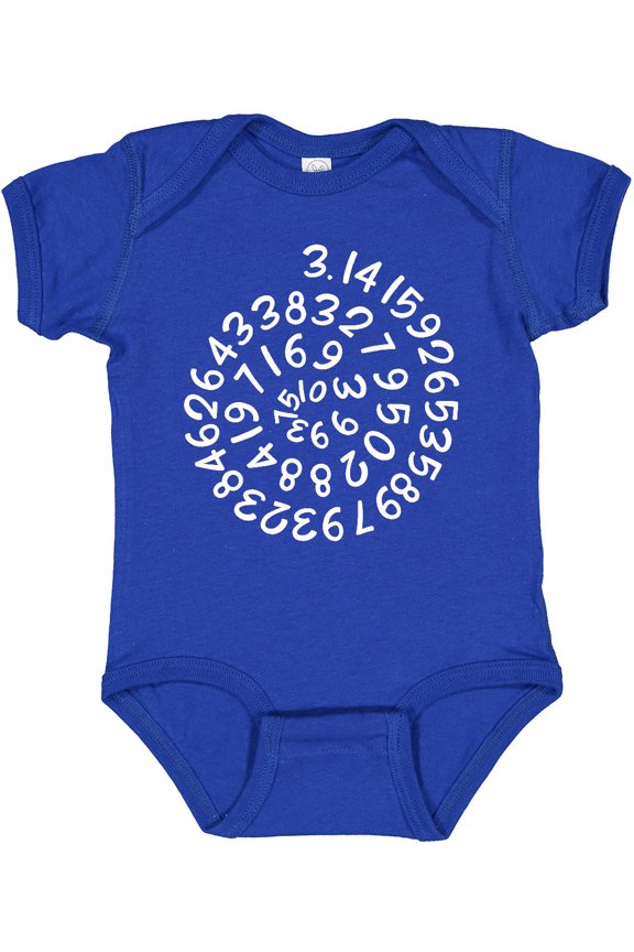 Pi Day Pi Numerals in Spiral Boys or Girls Baby Bodysuit