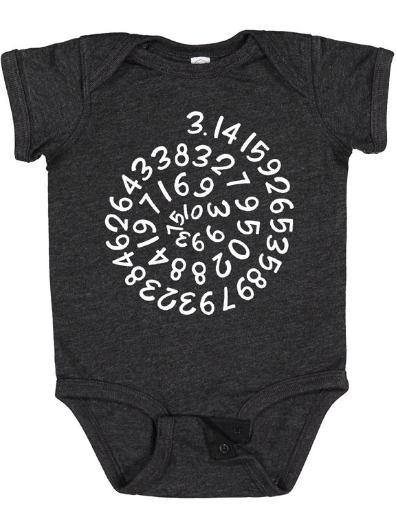 Pi Day Pi Numerals in Spiral Boys or Girls Baby Bodysuit