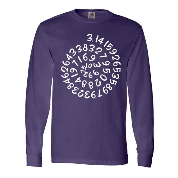 Inktastic Pi Day Pi Numerals in Spiral Long Sleeve T-Shirt