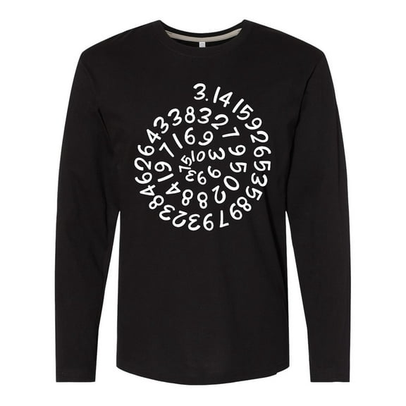Inktastic Pi Day Pi Numerals in Spiral Long Sleeve T-Shirt