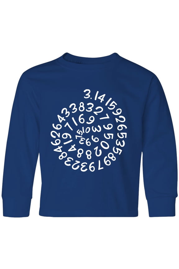 Pi Day Pi Numerals in Spiral Long Sleeve Youth T-Shirt