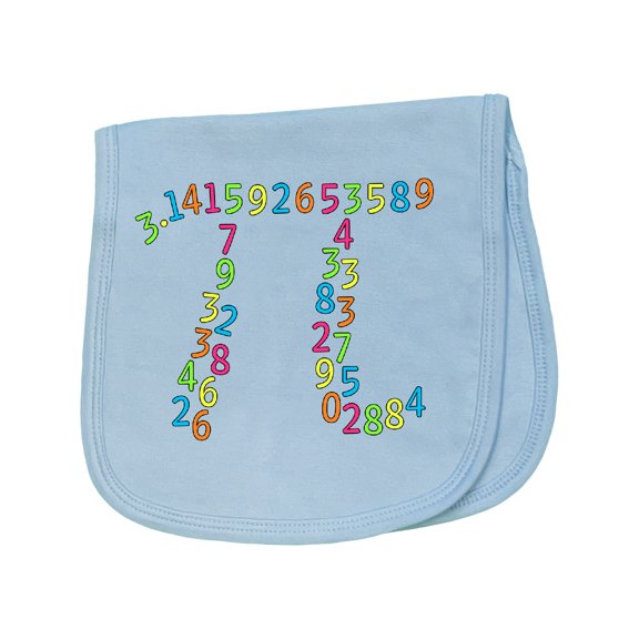 Inktastic Pi Numbers in Pi Symbol for Pi Day Baby Burp Cloth
