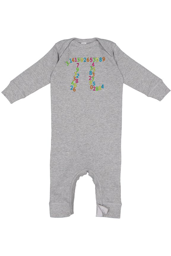 Pi Numbers in Pi Symbol for Pi Day Baby Romper Coveralls
