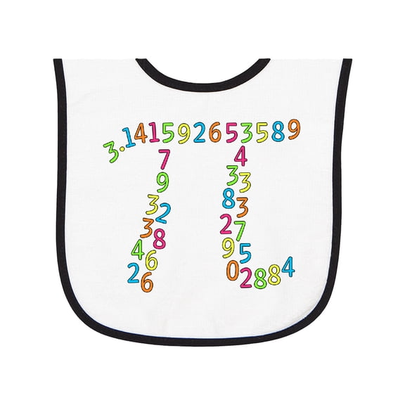 Inktastic Pi Numbers in Pi Symbol for Pi Day Baby Terry Cloth Bib
