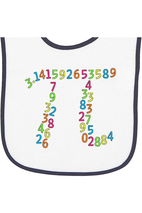 Pi Numbers in Pi Symbol for Pi Day Baby Terry Cloth Bib