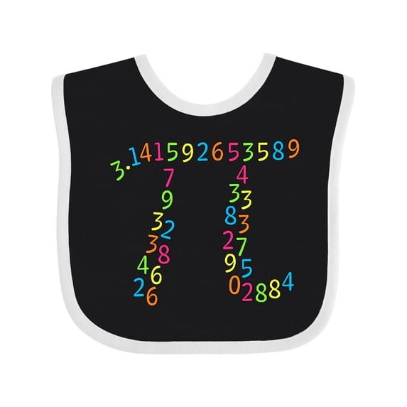 Inktastic Pi Numbers in Pi Symbol for Pi Day Boys or Girls Baby Bib
