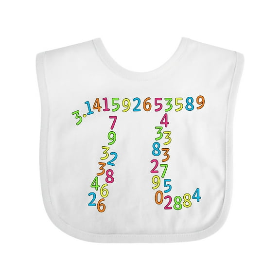Inktastic Pi Numbers in Pi Symbol for Pi Day Boys or Girls Baby Bib