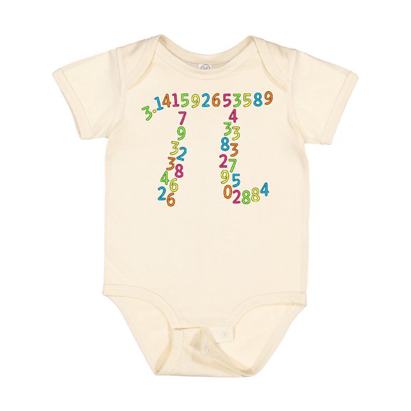 Inktastic Pi Numbers in Pi Symbol for Pi Day Boys or Girls Baby Bodysuit
