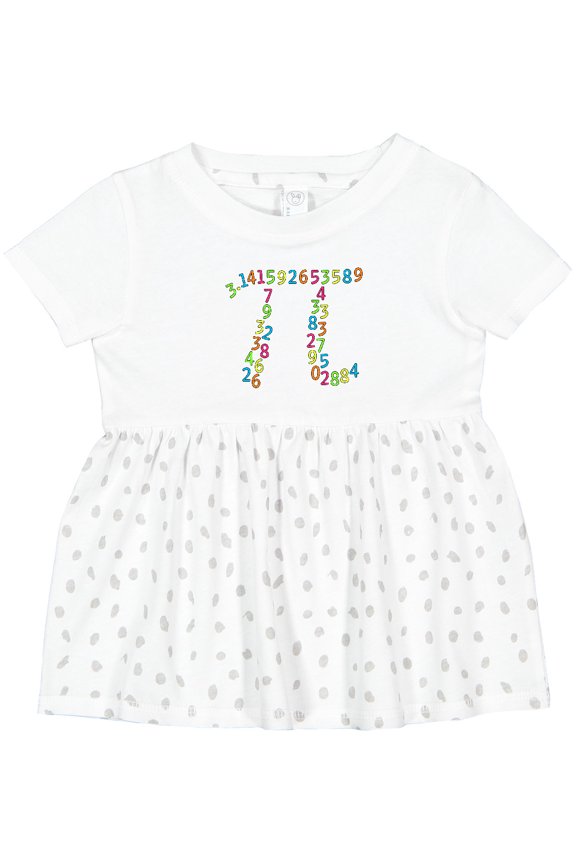 Pi Numbers in Pi Symbol for Pi Day Girls Baby Dress