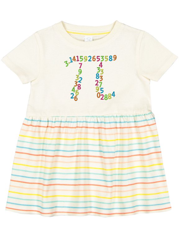 Pi Numbers in Pi Symbol for Pi Day Girls Baby Dress