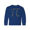thumbnail image 1 of Inktastic Pi Numbers in Pi Symbol for Pi Day Long Sleeve Youth T-Shirt, 1 of 5