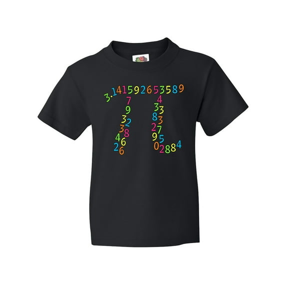 Inktastic Pi Numbers in Pi Symbol for Pi Day Youth T-Shirt