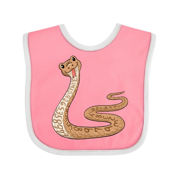 Inktastic Pi-thon Pi Day Python Pun Snake Boys or Girls Baby Bib