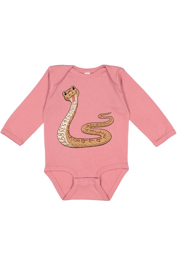 Pi-thon Pi Day Python Pun Snake Boys or Girls Long Sleeve Baby Bodysuit
