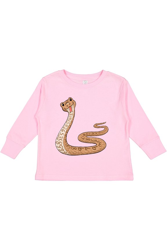 Pi-thon Pi Day Python Pun Snake Boys or Girls Long Sleeve Toddler T-Shirt