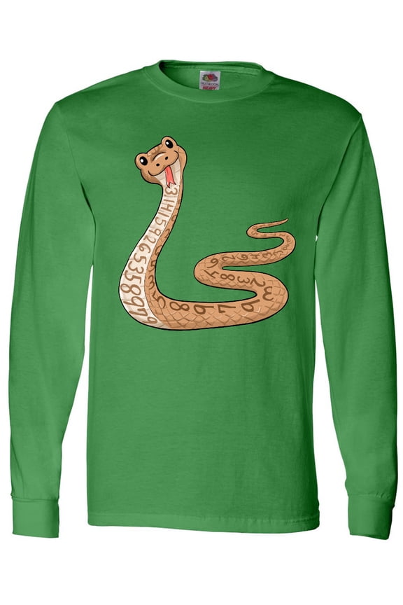 Pi-thon Pi Day Python Pun Snake Long Sleeve T-Shirt