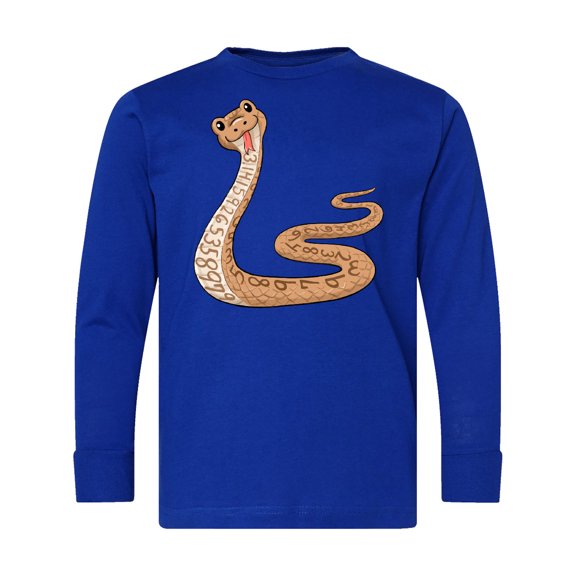 Inktastic Pi-thon Pi Day Python Pun Snake Long Sleeve Youth T-Shirt