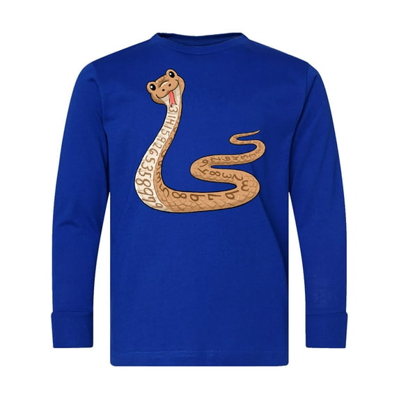 Inktastic Pi-thon Pi Day Python Pun Snake Long Sleeve Youth T-Shirt