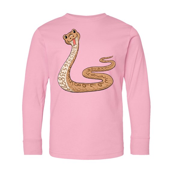 Inktastic Pi-thon Pi Day Python Pun Snake Long Sleeve Youth T-Shirt