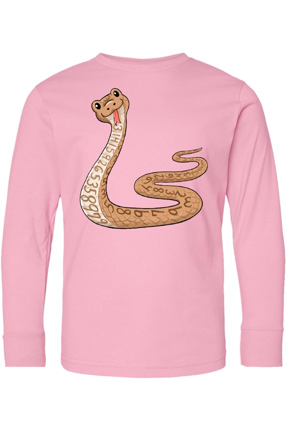 Pi-thon Pi Day Python Pun Snake Long Sleeve Youth T-Shirt