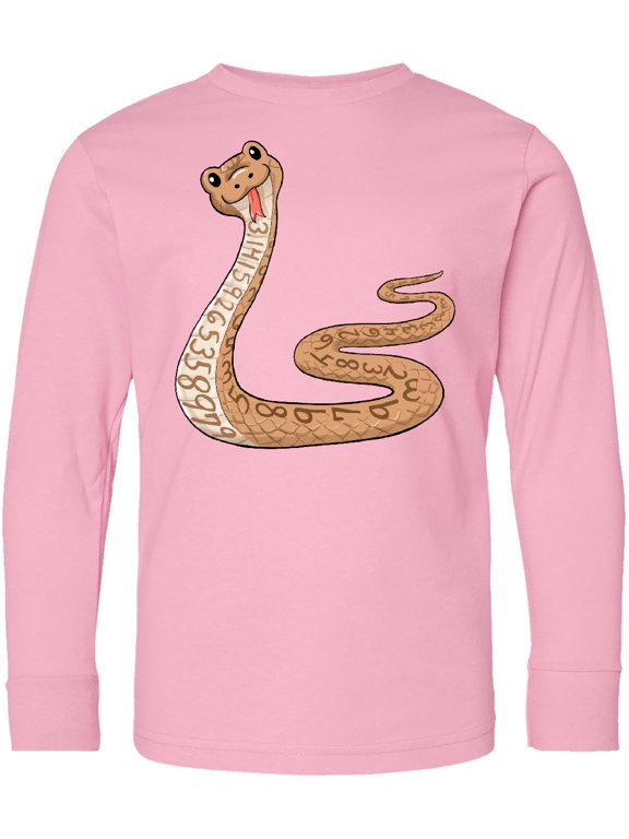 Pi-thon Pi Day Python Pun Snake Long Sleeve Youth T-Shirt