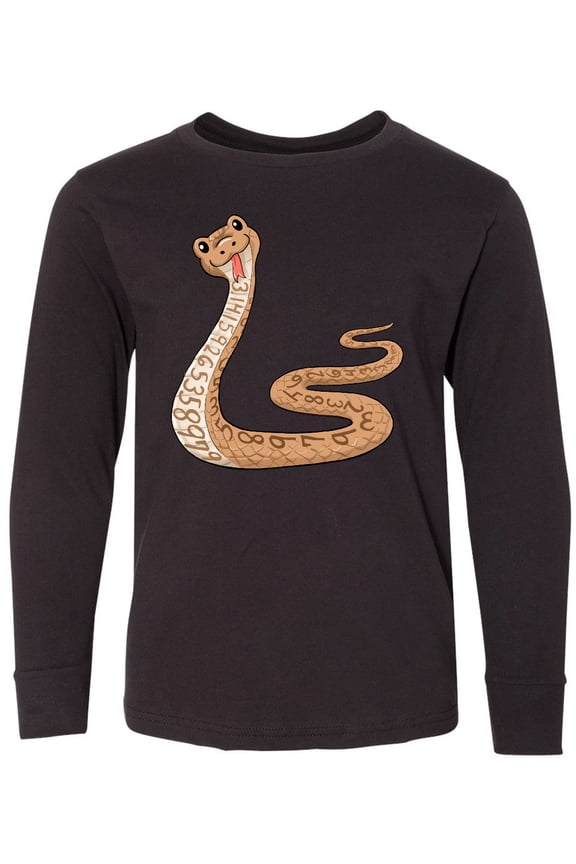 Pi-thon Pi Day Python Pun Snake Long Sleeve Youth T-Shirt