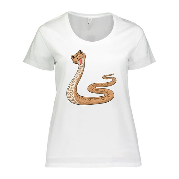 Inktastic Pi-thon Pi Day Python Pun Snake Women's Plus Size T-Shirt
