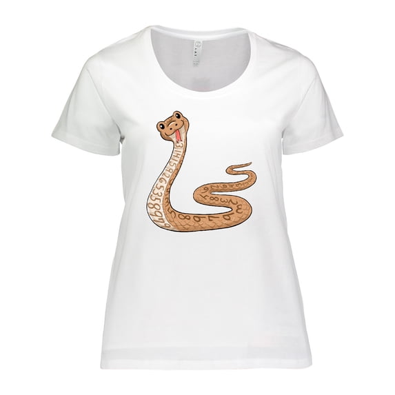 Inktastic Pi-thon Pi Day Python Pun Snake Women's Plus Size T-Shirt