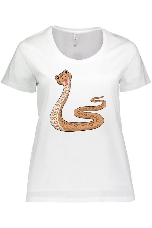 Pi-thon Pi Day Python Pun Snake Women's Plus Size T-Shirt