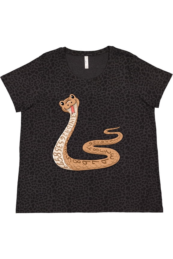 Pi-thon Pi Day Python Pun Snake Women's Plus Size T-Shirt