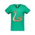 thumbnail image 1 of Inktastic Pi-thon Pi Day Python Pun Snake Women's V-Neck T-Shirt, 1 of 5