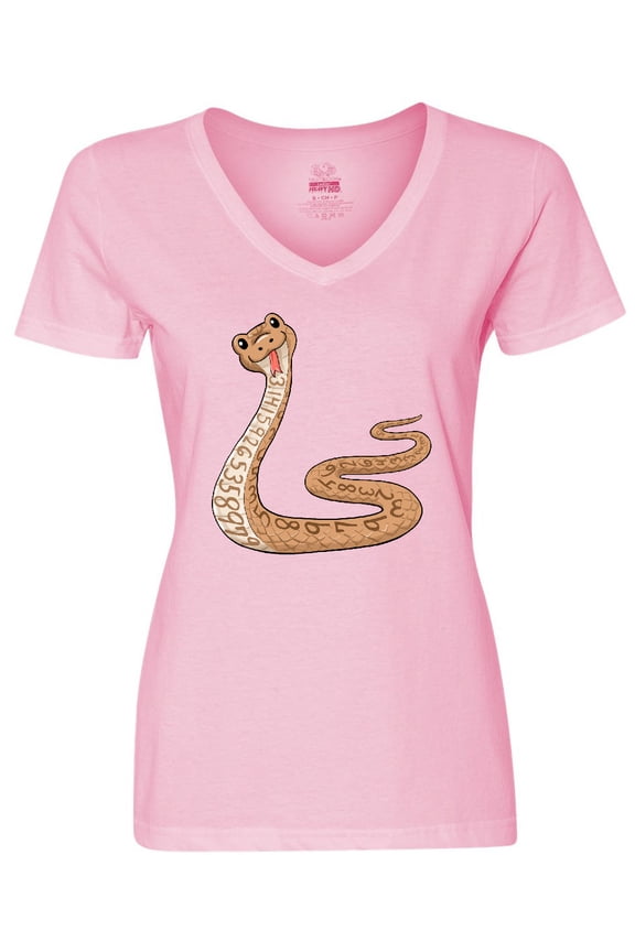 Pi-thon Pi Day Python Pun Snake Women's V-Neck T-Shirt