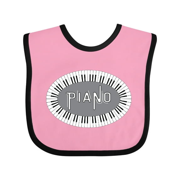Inktastic Piano Keys Oval Boys or Girls Baby Bib